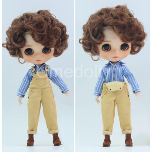 1/6 Blyth Dolls Bib Pants Overall / Shirts Handmade Clothes for Middle Blyth, OB11, BJD, HOLALA, IXDOLL Outfits Accessory