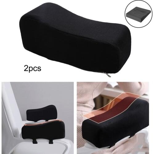 2Pcs Comfortable Office Chair Armrest Pad Memory Foam Soft Elbow Pillow Pressure Relief Anti-Slip for Office/ Gaming Chair