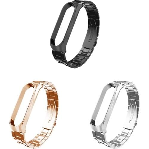 Replacement Stainless Steel Strap Wristband Watch Band Wrist Strap For Mi Band 6 Smart Wristband Accessories G6DD