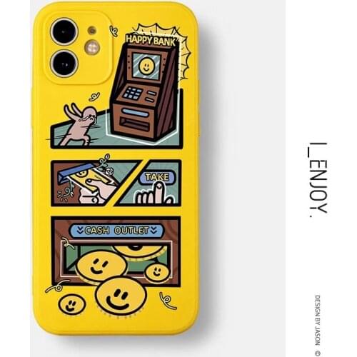 Cartoon ATM Machine Case for iPhone 12 Pro Max Back Phone Cover for 12 Mini 11 Pro Max X XS XR 8 7 Plus SE 2020 Capa
