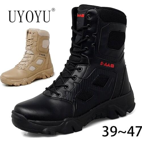 2021 Brand Warm Winter Military Boots Men Warm Snow Boots Men High Quality Boots Men Leather Shoes Men Cow Suede Work Waterproof