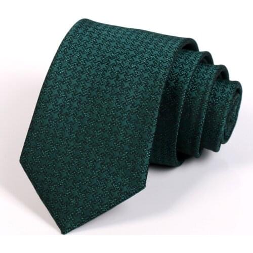 Brand New 7CM Ties For Men High Quality Business Suit Work Necktie Luxury Green JacquardMale Fashion Formal Cravate Gift Box