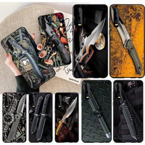PENGHUWAN Military dagger Soft black Phone Case for Huawei Honor 20 10 9 8 8x 8c 9x 7c 7a Lite view pro