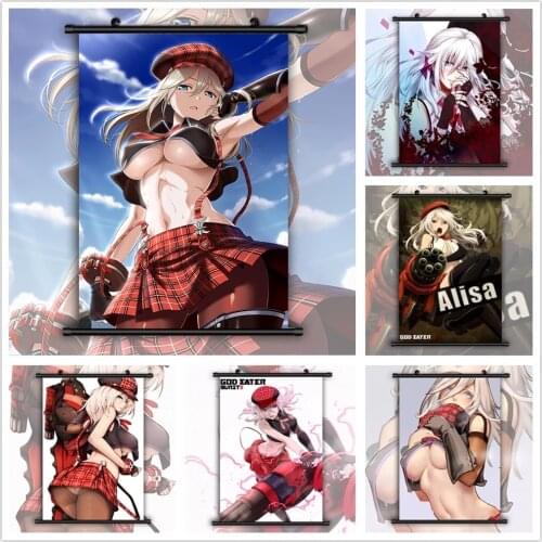 Wall Artwork Canvas God Eater Alisa Ilyinichna Omela Picture Painting Anime Print Poster Plastic Hanging Scrolls Home Decoration