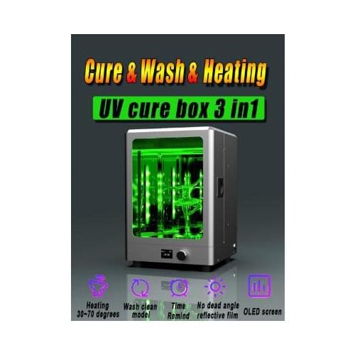 Desktop uv cure and wash machine box led rotary chamber UV resin curing for 3d printer cure models