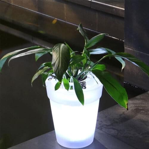 New Home Modern Solar Night Luminous Flowerpot Waterproof Home Decoration Luminous Flowerpot Countertop Garden Courtyard