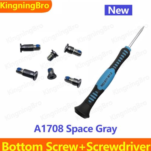 New Space Gray A1708 Bottom Case Screw with Screwdriver For Macbook Pro 13" A1708 2016 2017 years