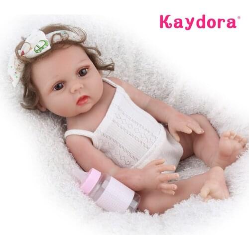Full Soft Silicone Reborn Baby Dolls 48cm Alive Menina Cute Bath Child Play Toys Bebe Infant Lovely Boneca Kids Birthday Gifts