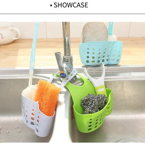 Portable Soap Sponge Drain Rack Bathroom Adjustable Holder Kitchen Storage Baskets Kitchen Wash Hanging Storage Holder