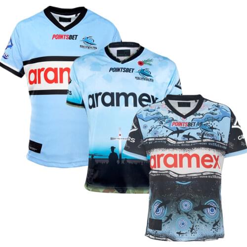 Rugby jersey 2021 2022 Cronulla Sutherland Sharks Mens home Indigenous rugby Jersey shirt
