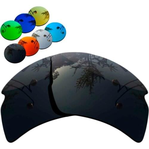 100% Precisely Cut Polarized Replacement Lenses for Flak 2.0 XL Sunglasses Solid Black Color- Choices