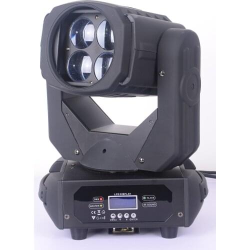 Super beam 4pcsx25W RGBW led mini moving head beam wash stage light dmx dj equipment with flight case for bar KTV night club