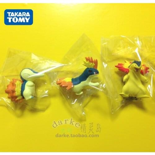 TAKARA TOMY Genuine Pokemon MC Series Cyndaquil Quilava Typhlosion Limited Rare Action Figure Model Toys