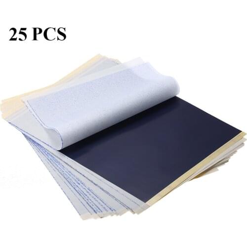 25Pcs/Lot 4 Layer Carbon Thermal Stencil Tattoo Transfer Paper Copy Paper Tracing Paper Professional Tattoo Supply Accessories