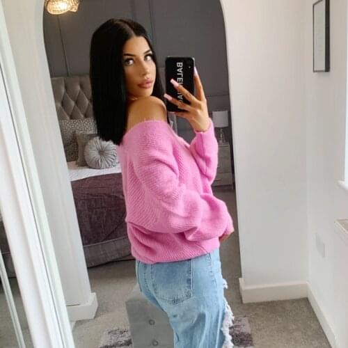 Batwing Cropped Cardigan Sweater Women V Neck Long Sleeve Single Breasted Casual Knitted Top 2020 Fall Clothing