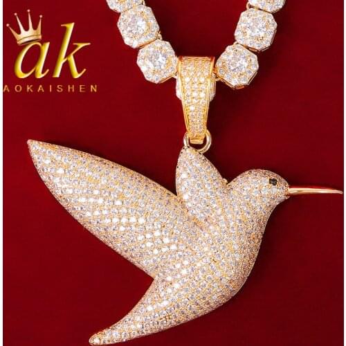 Bird Pigeon Pendant Gold Color Women Hip Hop Jewelry