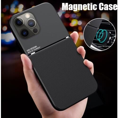 Leather Frosted Stripe Protective Case For iPhone 13 Pro Max Phone Magnetic Car Plate Cover For iPhone 12 Pro Max 12 Pro 13 Mini
