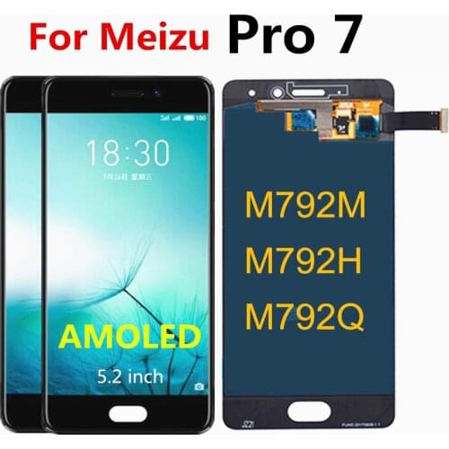 5.2" AMOLED For Meizu Pro 7 LCD Display with Touch Screen Digitizer For Meizu Pro7 LCD M792M M792H M792Q Screen Assembly