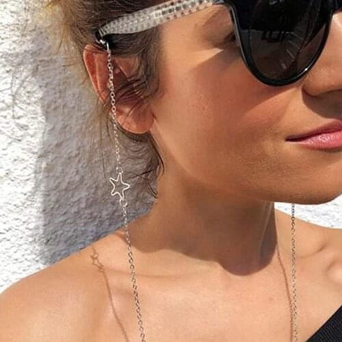 Star Charm Eyeglasses Chain Glasses Holder Strap Lanyards Necklace Jewelry for Women Sunglasses Accessory Mask Hanging Rope