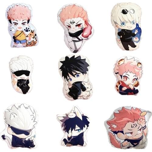 10/40cm Anime Jujutsu Kaisen Cosplay Pillow Plush Doll Toy Soft Plush Yuji Itadori Costume Double Side Printed Doll Cushion