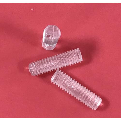 10pcs M5 M6 PC transparent screw slotted slot set screws plastic bolt insulated bolts Polycarbonate bolt 3-20mm length