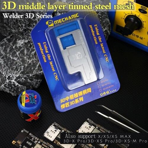 3D BGA Stencil Solder Template for iPhone X Middle Layer Logic board BGA Reballing Plate Phone Repair Tools for iPhone X