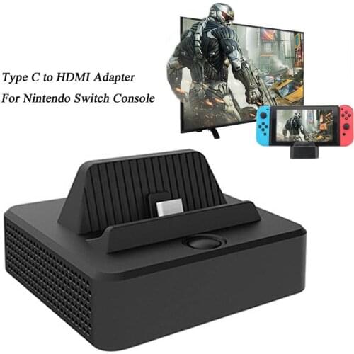 Bevigac Type C to HDMI-compatible Adapter TV Charging Stand Station Dock Video Converter for Nintendo Switch Console Nintend