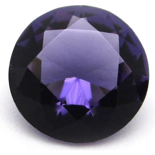 Amethyst Glass Stone 3mm-12mm Round Shaped Purple Red Loose Beads Synthetic Gemstone For DIY Jewelry