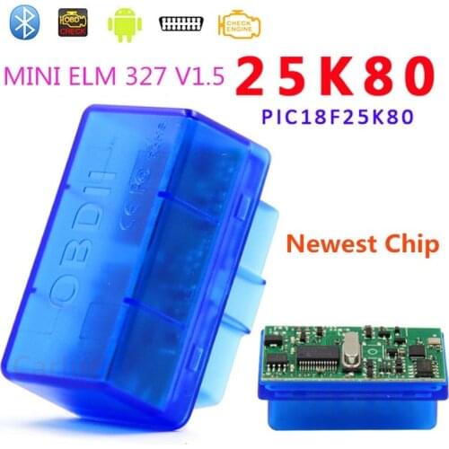 Best Hardware V1.5 Chip PIC18F25K80 ELM327 Bluetooth V1.5 Auto Code Reader MINI ELM 327 Works For Android For Symbian FW V1.5