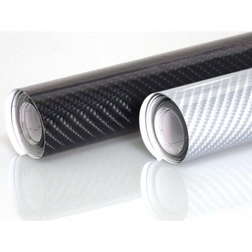 Car-Styling Auto 152cmX20cm DIY Car Sticker Decal High Gloss 5D Carbon Fiber Vinyl Car Wrap Sheet Roll Film Tools Car Styling