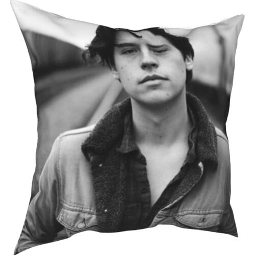 Cole Sprouse Black And White Pillowcase Printing Polyester Cushion Cover Gift Riverdale Pillow Case Cover Seater Zippered