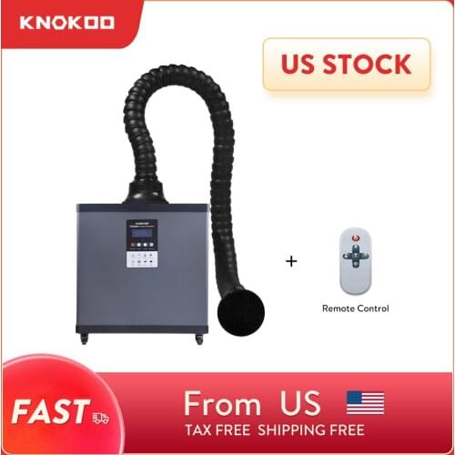KNOKOO 200W Digital Display Remote Control Soldering Fume Extractor Smoke Absorber FES200 Laser Smoke extractor Machine