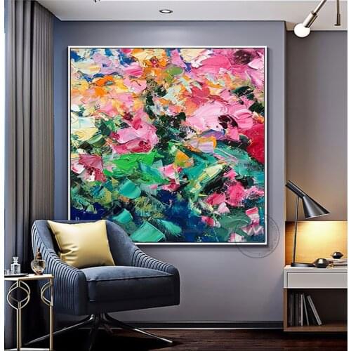 Handmade oil painting on canvas large flower painting wall art picture wall painting flower for living room decoration home deco