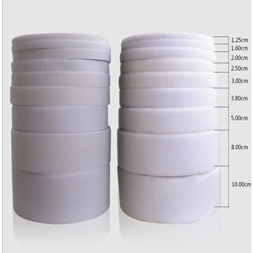 Magic Tape Hook And Loop Tape Fastener Black White Stickers 16/20/25/30/40/50/100mm No Adhesive Fastener Tape Gadget 1Meter