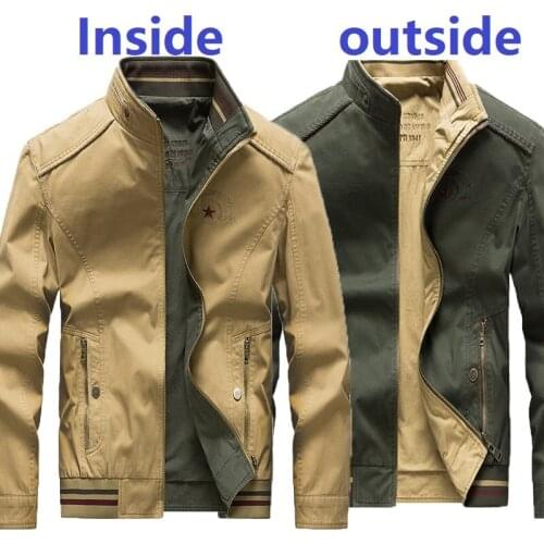 Jackets Mens Pilot Bomber Jacket Male Fashion Hip Hop Streetwear Coats Coat Brand Clothing business two sides wearing outfit4XL