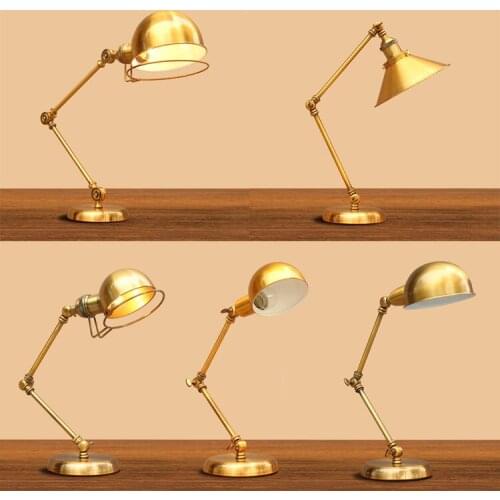 Industrial style push button dormitory lamp eye protection desk modern simple creative energy saving eye protection desk lamp