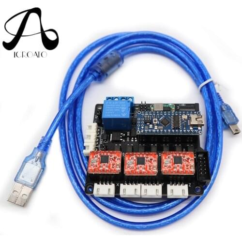 ICROATO GRBL USB Port CNC Engraving Machine Control Board, 3 Axis Control,Laser Engraving Machine Board