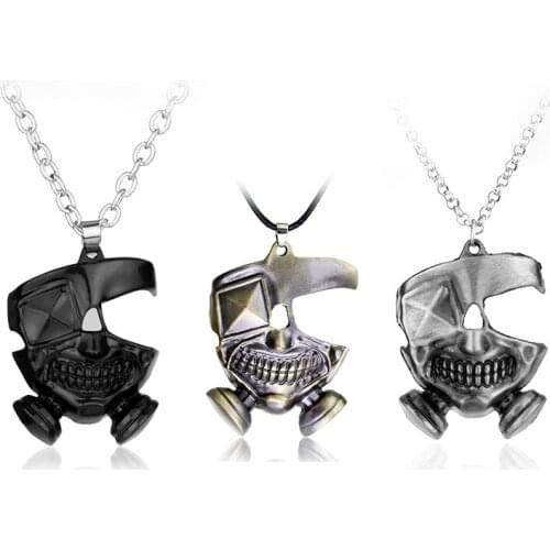 Fashion Anime Tokyo Ghoul Basic Research Mask Alloy Pendant Necklace Cosplay Jewelry For Woman Girl Gifts