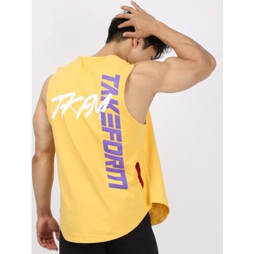 Mens Casual Fashion Tank Top Gyms Fitness Workout Cotton Sleeveless Shirt Summer Clothing Male Stringer Singlet Undershirt Vest
