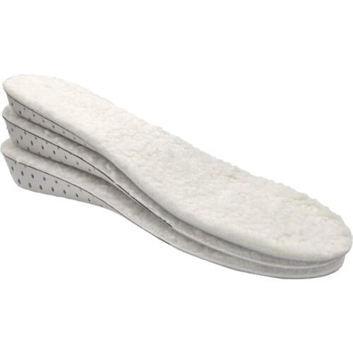 Men Women Thermal Height Increasing Insole Cashmere Sports Shoes Soft Breathable Winter Keep Warm