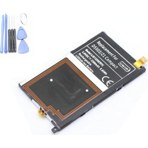 Original iTopzea Top quality Full 2300mAh LIS1529ERPC Battery For Sony Xperia Z1 Compact mini Z1c D5503 M51w Come with NFC +Tool