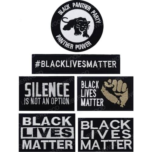 BLACKLIVESMATTER HOOK LOOP Patch Black Lives Matter BLM Movement Equality Social Patch badge SILENCE is not an option patch