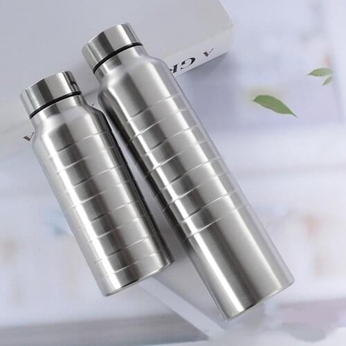 650/1000ml Rolled Thread Stainless Steel Large Capacity Portable Water Bottle