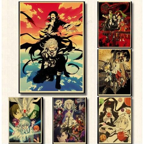 WTQ Retro Posters Bungo Stray Dogs Canvas Painting Anime Posters Modern Decor Wall Art Picture Room Decor Home Decor Bar Deco