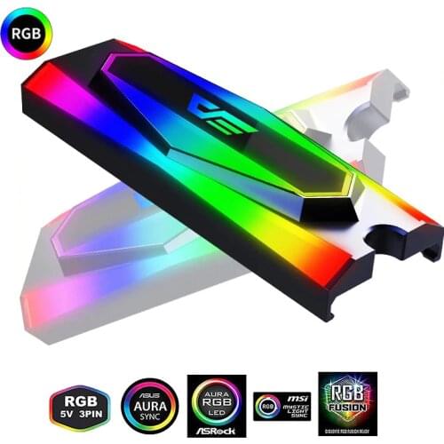 DarkFlash SSD Heatsink Cooler 5V A-RGB Heat Sink M.2 2280 Solid State Hard Disk Radiator Passive Heat Dissipation Cooling Cooler