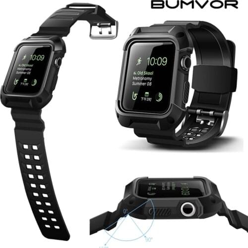 Sport strap For Apple Watch band Case 44mm 40mm iwatch Serie 5 pulseira correa Rubber TPU screen Protective cover bracelet wrist