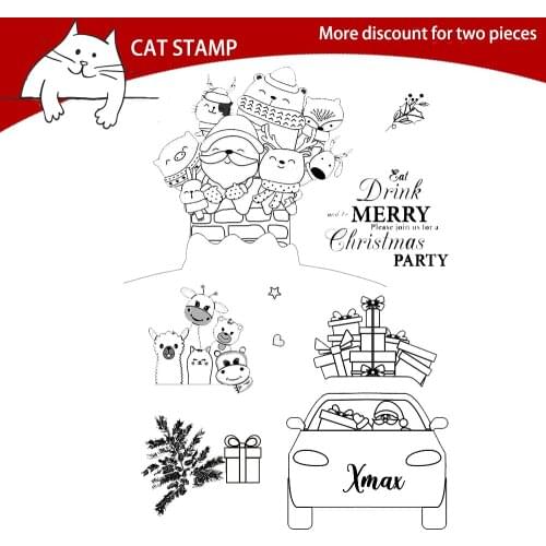 Christmas Present Clear Stamps For Scrapbooking Card Making Photo Album Silicone Stamp DIY Decorative Crafts