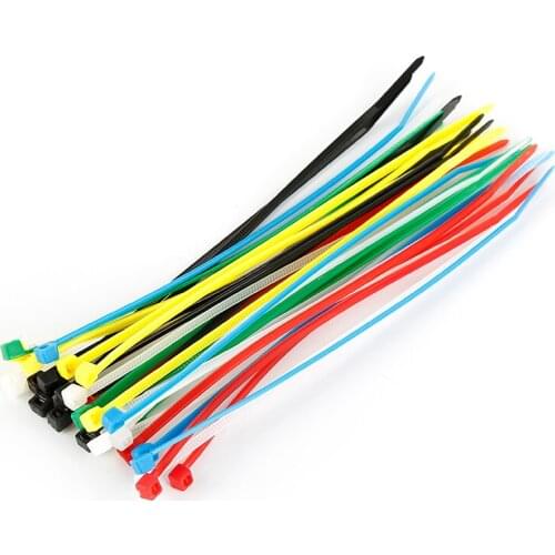 Self-Lock Cable Ties Plastic Nylon Wire Ties Cable Zip Ties 3*150 Mm Mix Color 100pcs Nylon Ties Fasten Loop Cable
