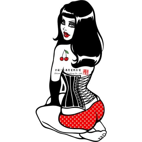 Vixen Sticker Pinup Cherry for Tatouee Stickers Sexy Girl Autocollant Pin Up Truck Auto Moto