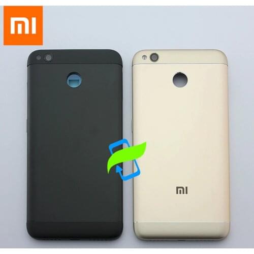 Original Battery Back Cover For Xiaomi Redmi 4X Back Housing Rear Door Case For Redmi 4X with Power Volume Buttons+Camera Lens